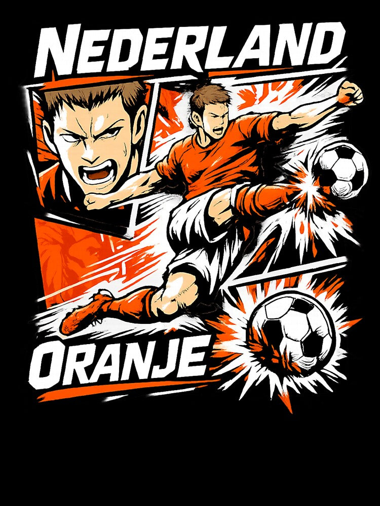 Netherlands Soccer Manga Shirt – Oranjie Football Graphic – Dutch Football Fan Art by JonelCrafts