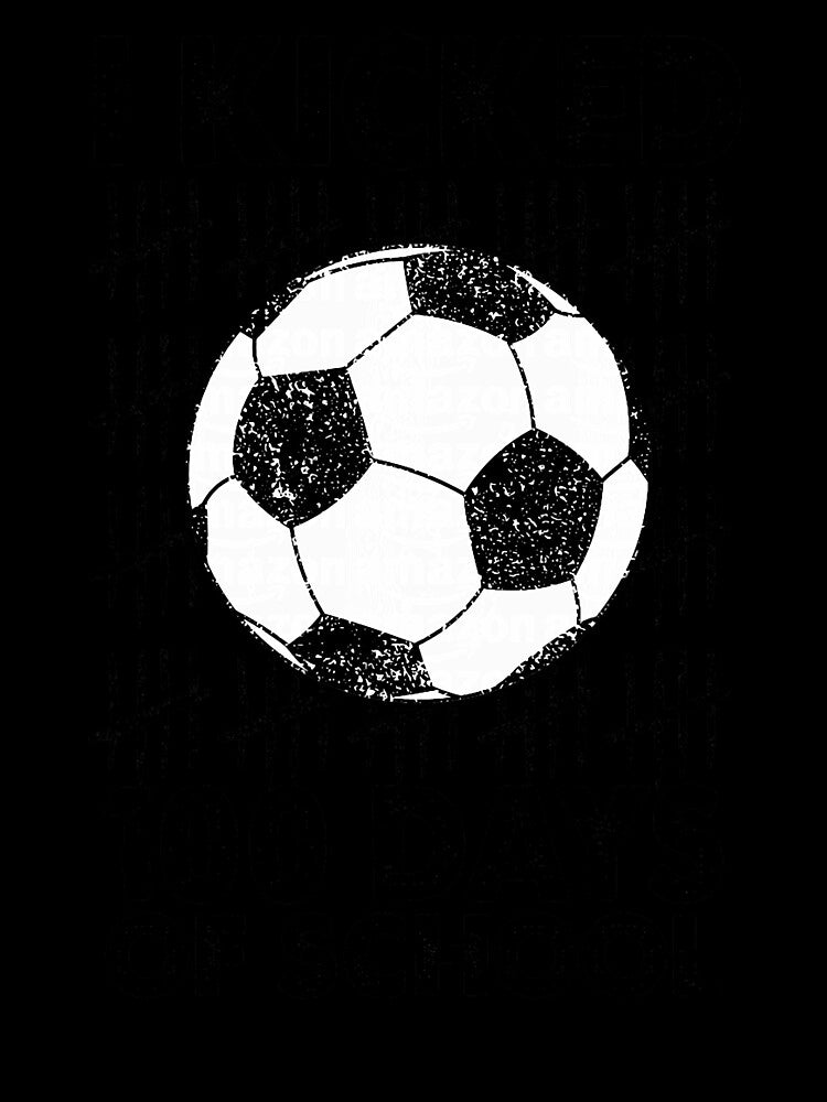 I Kicked 100 Days of School Soccer 100th Day Sport Kids Boys by KevinorNorris