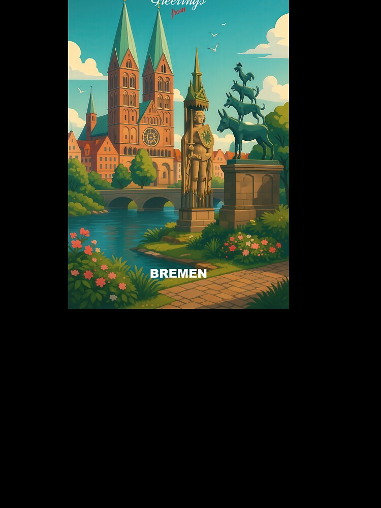 Greetings from BREMEN Germany - Modern Colorful City View by Earth Celebration Designs