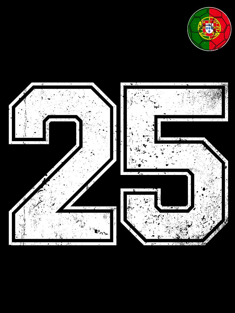 Portugal Soccer Number 25 Vintage Sports Fan by OliviaHayesArt
