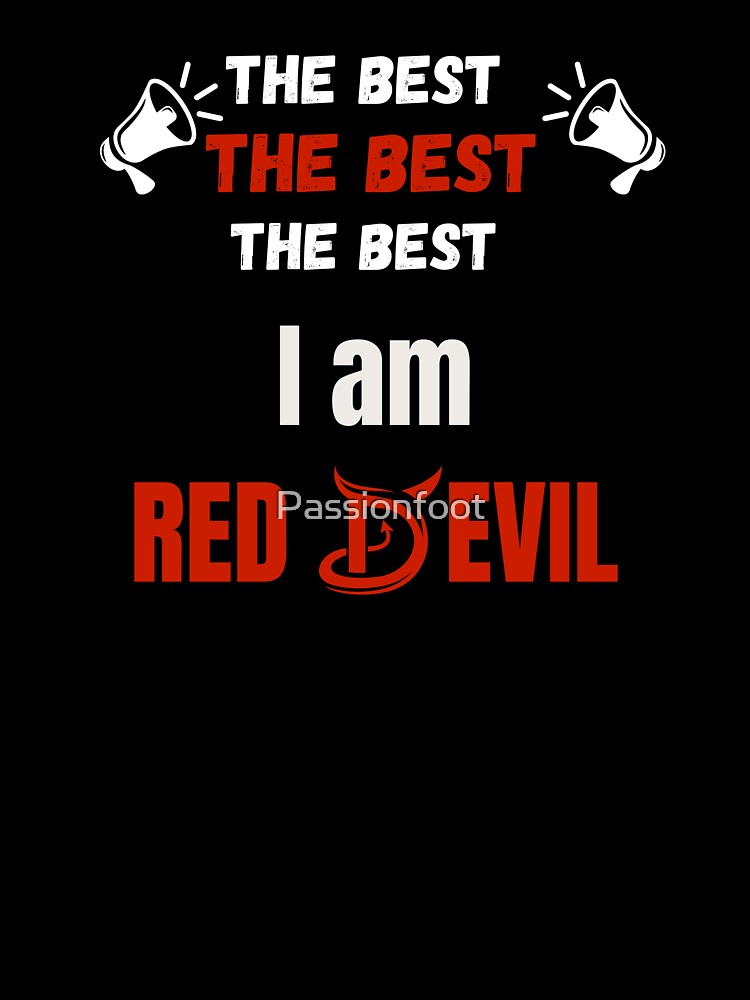 t-shirt, cap red devil the best by Passionfoot