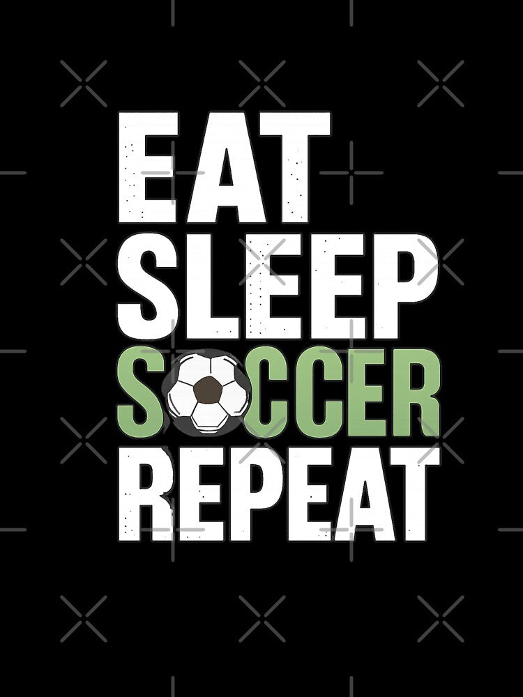 Eat Sleep Soccer Repeat – Funny Soccer Player Routine Quote Football Fan Sticker by StickerHavenn