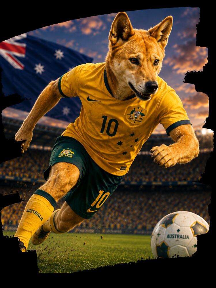 World cup 2026 Australia soccer spirit | Dingo Australia Stamina Soccer Fan Art by WhatASunShine