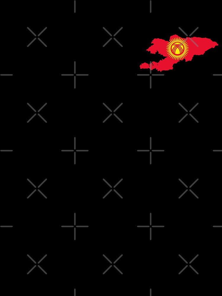 Flag Map of Kyrgyzstan by feether-store