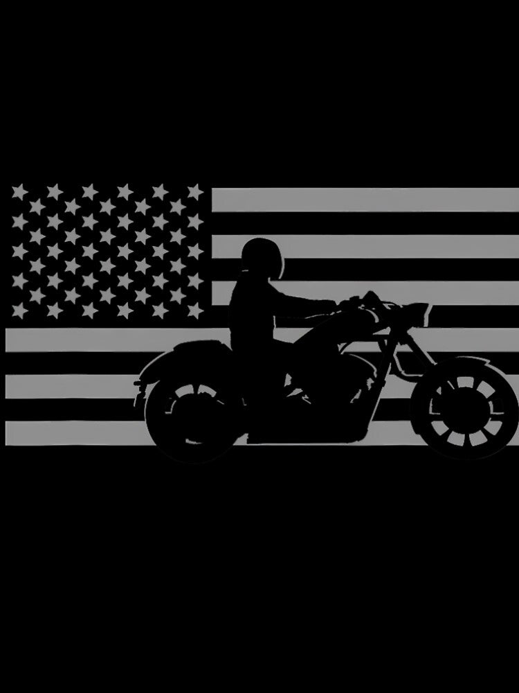 American Flag Biker Motorcycle Short Sleeve by busjyrrsr40