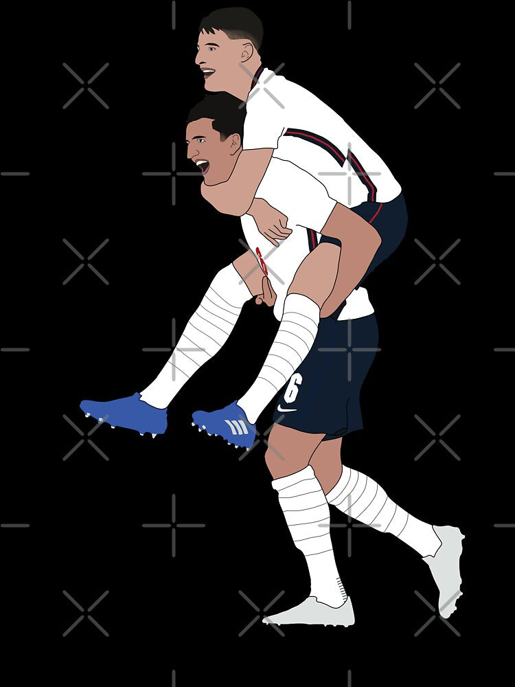 Harry Maguire Declan Rice England Euros Minimalist by Hevding