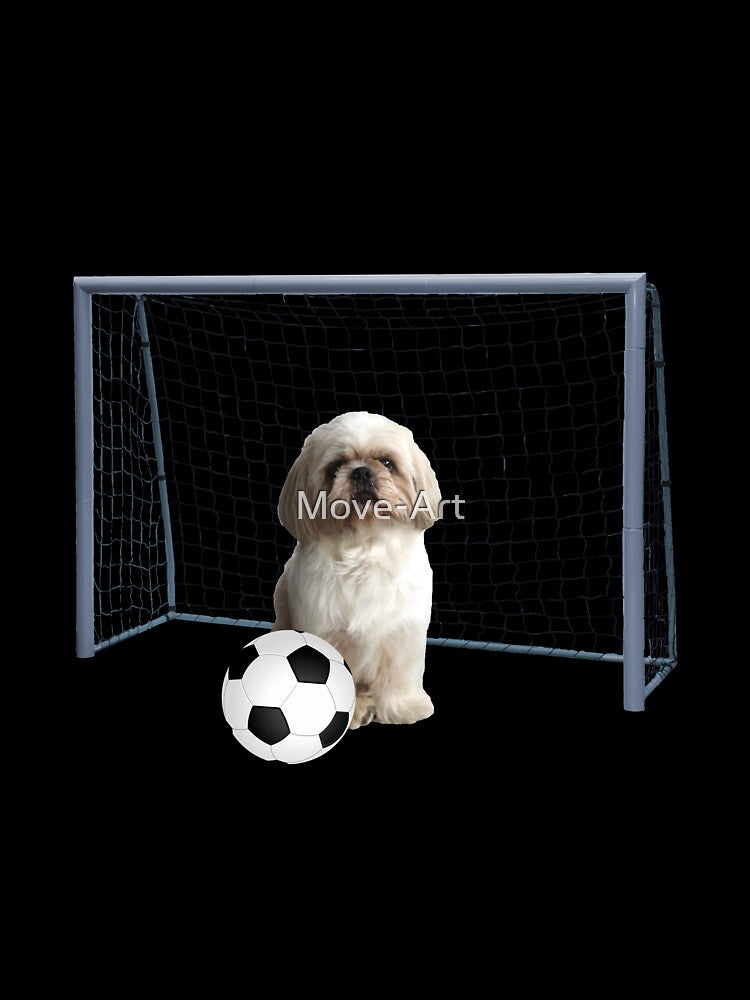 Shih Tzu Dog - Football soccer goal by Move-Art
