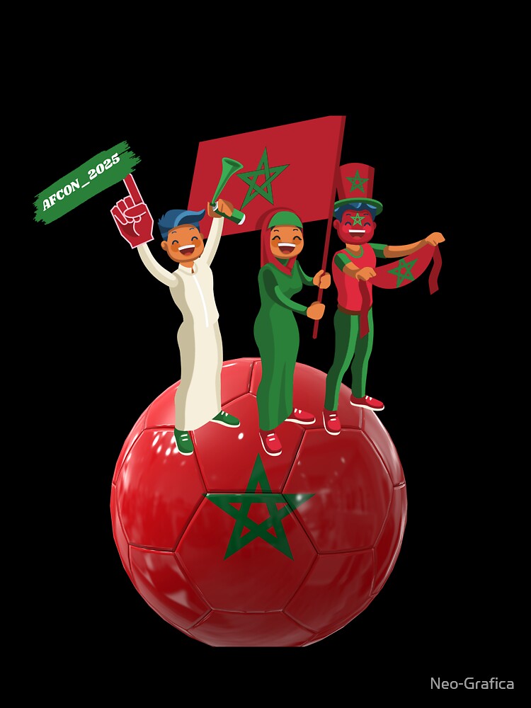 AFCON 2025 Morocco Football Fan Celebration by Neo-Grafica