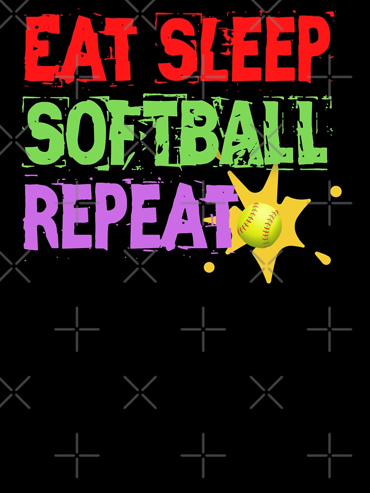 Eat Sleep Softball Repeat by DivineLiveShop