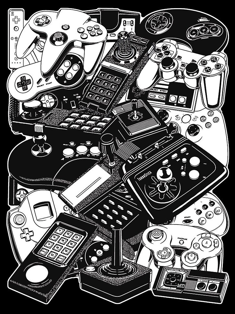 Retro Gaming Controllers by Fairyjam