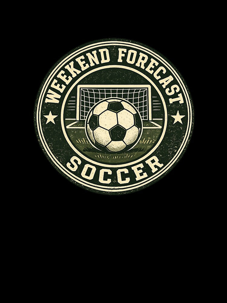 Weekend Forecast Soccer Vintage Badge by EastEndTownie