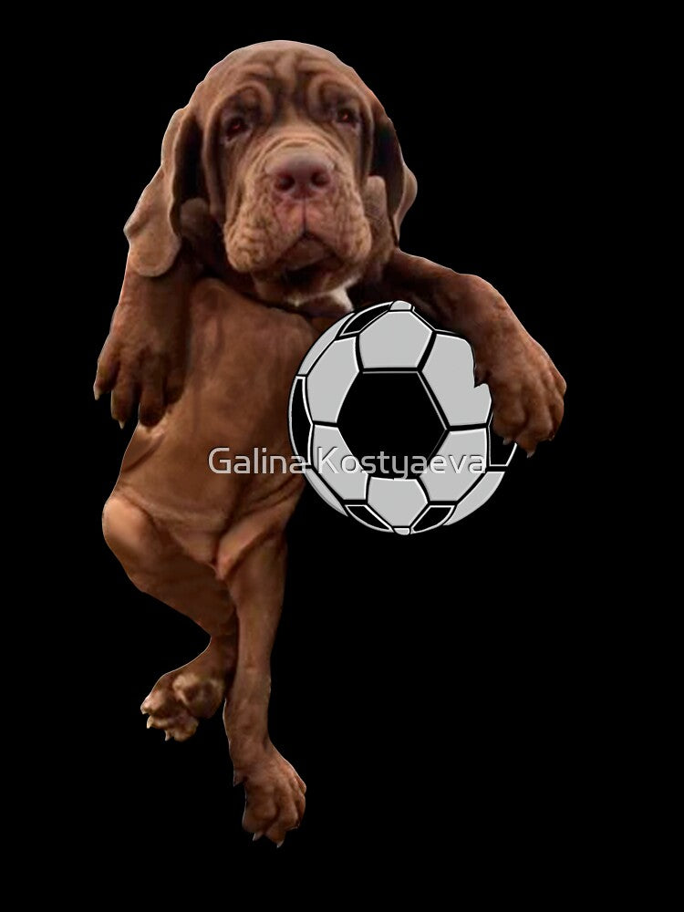 Bulldog running with a soccer ball by Galina Kostyaeva