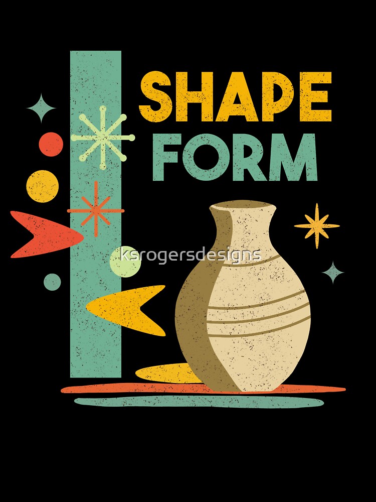 Shape & Form Retro Pottery Maker Design by ksrogersdesigns