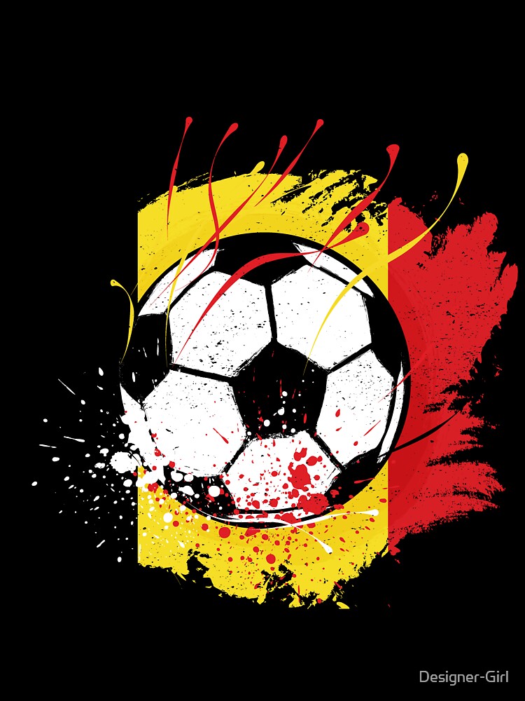 Belgium Football Belgium Flag Grunge Soccer fan by Designer-Girl