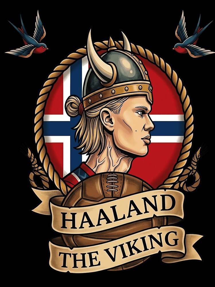 Haaland Viking Traditional Tattoo by Fictional Ink Society