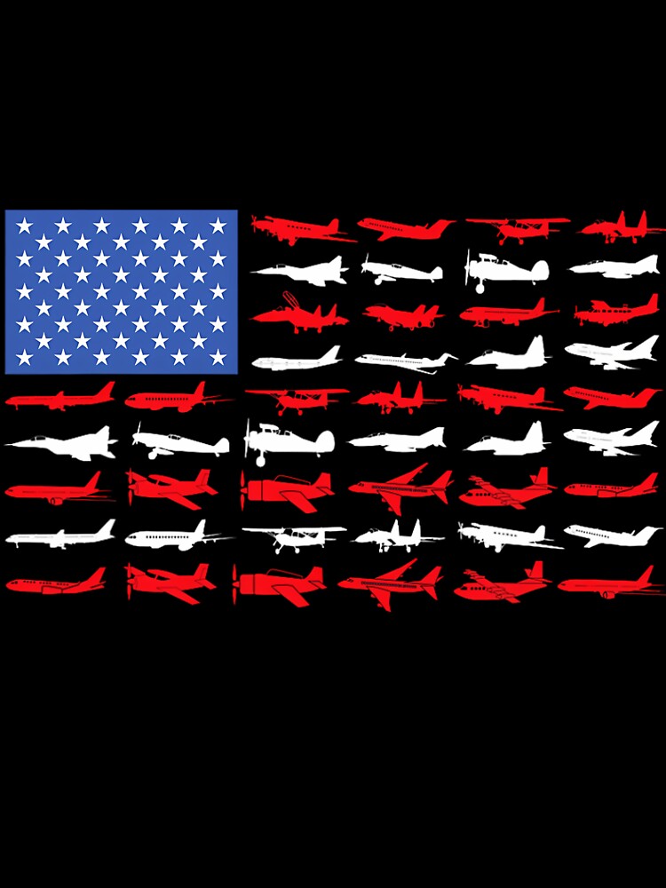 Pilot Airplane American Flag Plane Aviation Short Sleeve by lvpflwagkj56