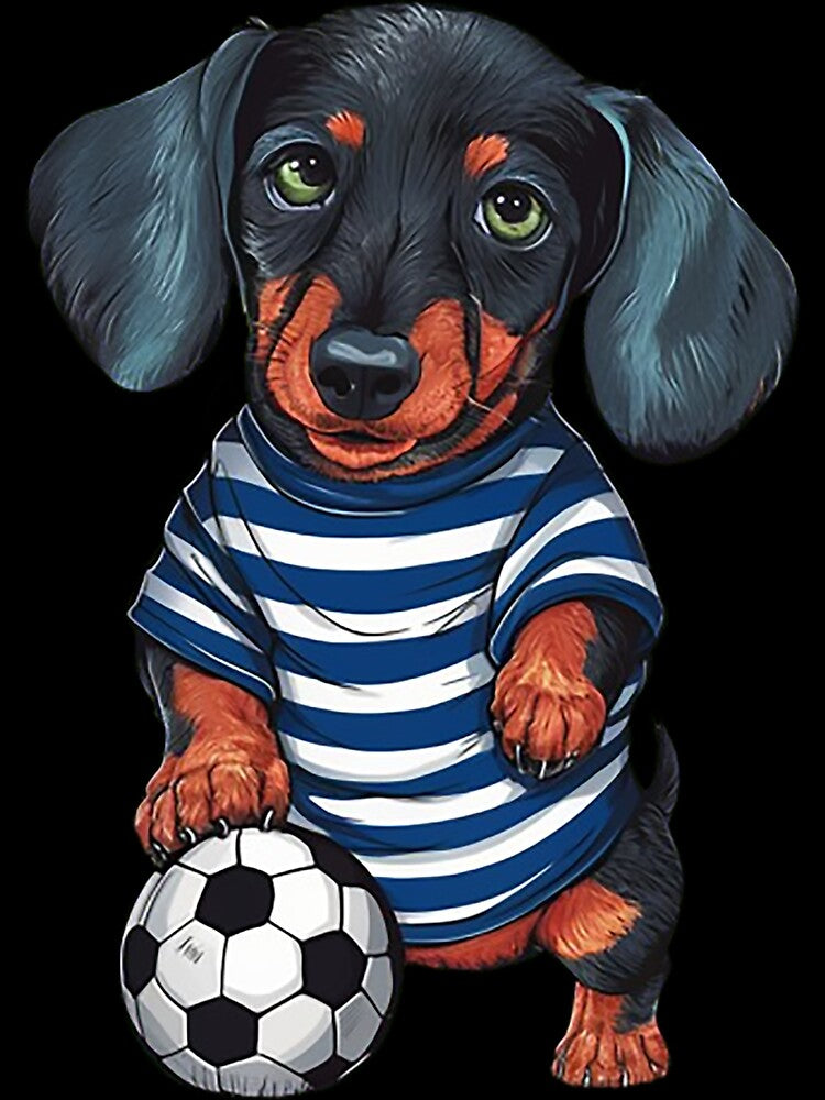 Cute Puppy Soccer Player by likbatonboot
