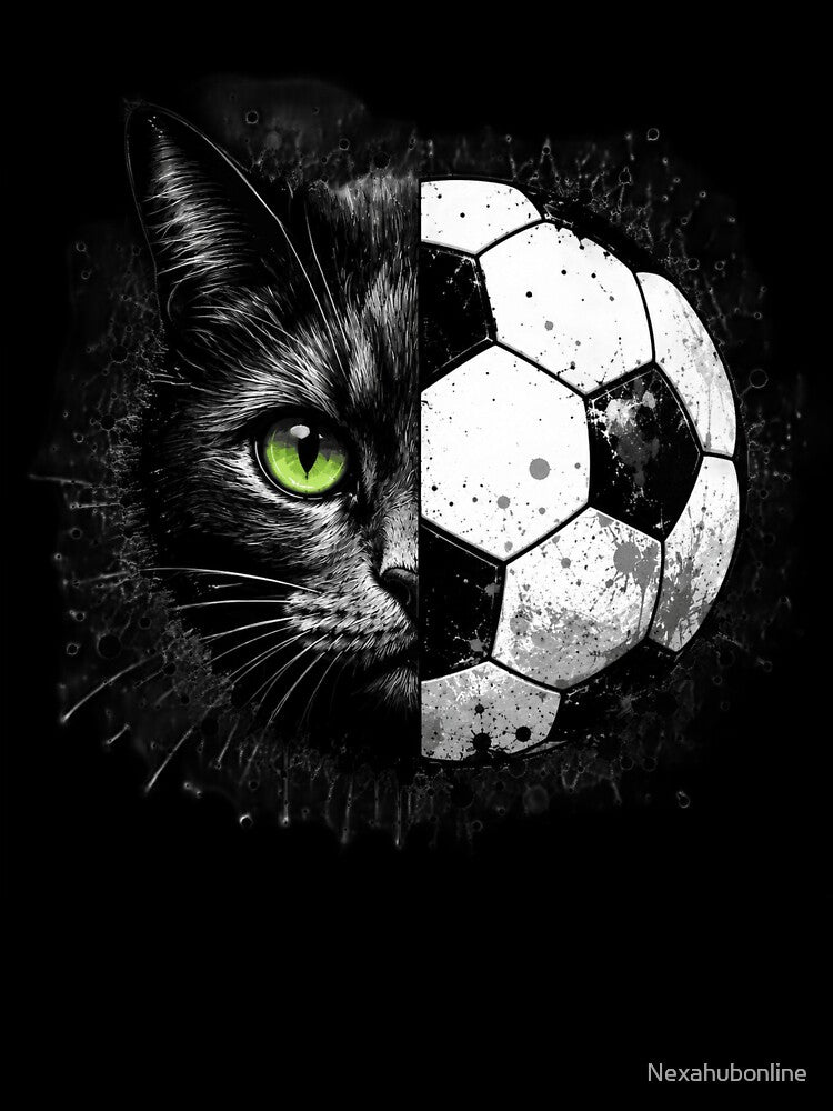 Game Face | Half Cat Half Football Graphic Tee by Nexahubonline