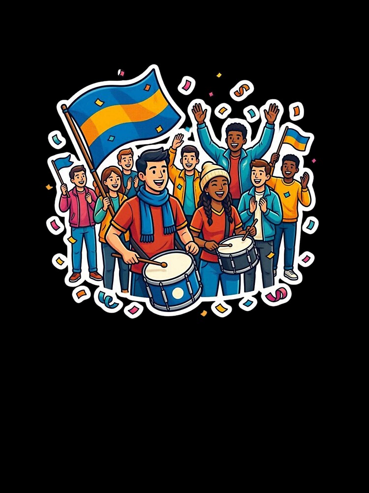 Football Fan Parade Sticker | Soccer Supporters Celebration Design by Pandey14