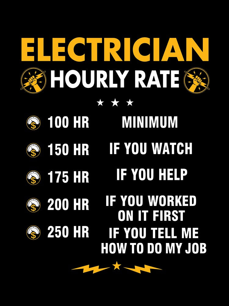 Funny Electrician Electrician Hourly Rate Slim Fit by blankwine