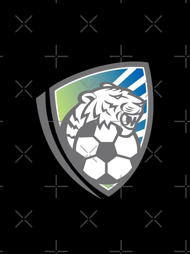 Tiger Soccer Ball Shield by patrimonio