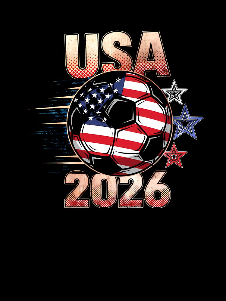 USA Soccer with Red White Blue Stars 2026 Cup T-Shirt_83834283 by SubStudio97