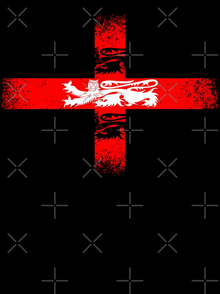 Distressed England Flag with three Lions by scrolla