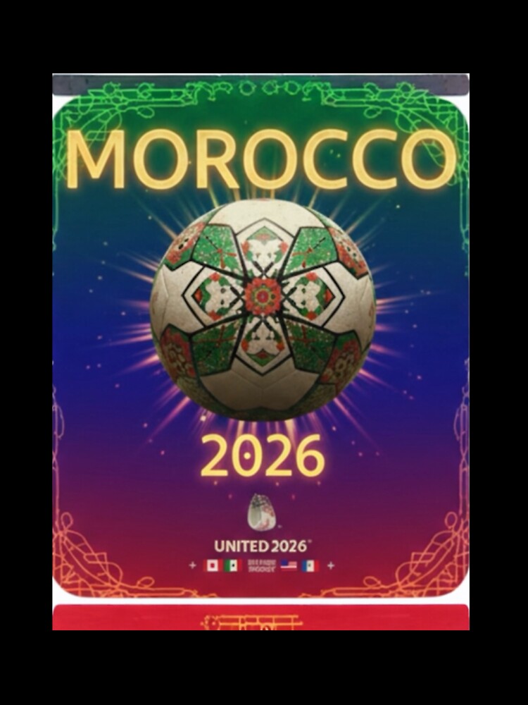 Morocco 2026 World Cup - Traditional Zellige Football Design by Moccroad