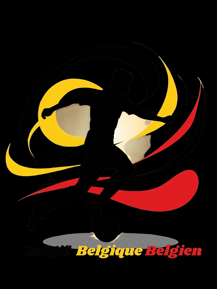 Dynamic Belgium Soccer Player Silhouette National Art by PMTaurus