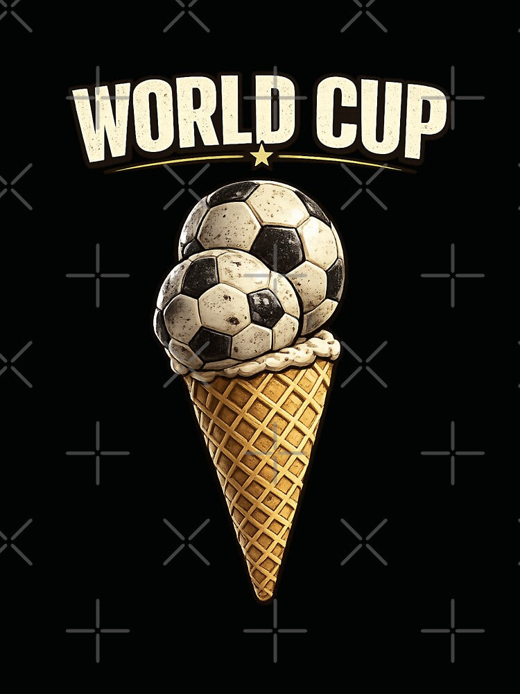 World cup ice cream cone football by vecart34