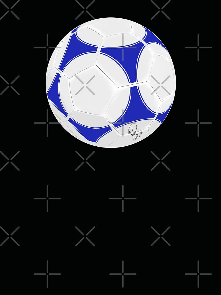 Ink Blue Hand Drawn Soccer Ball Graphic by Rhapsodic1290