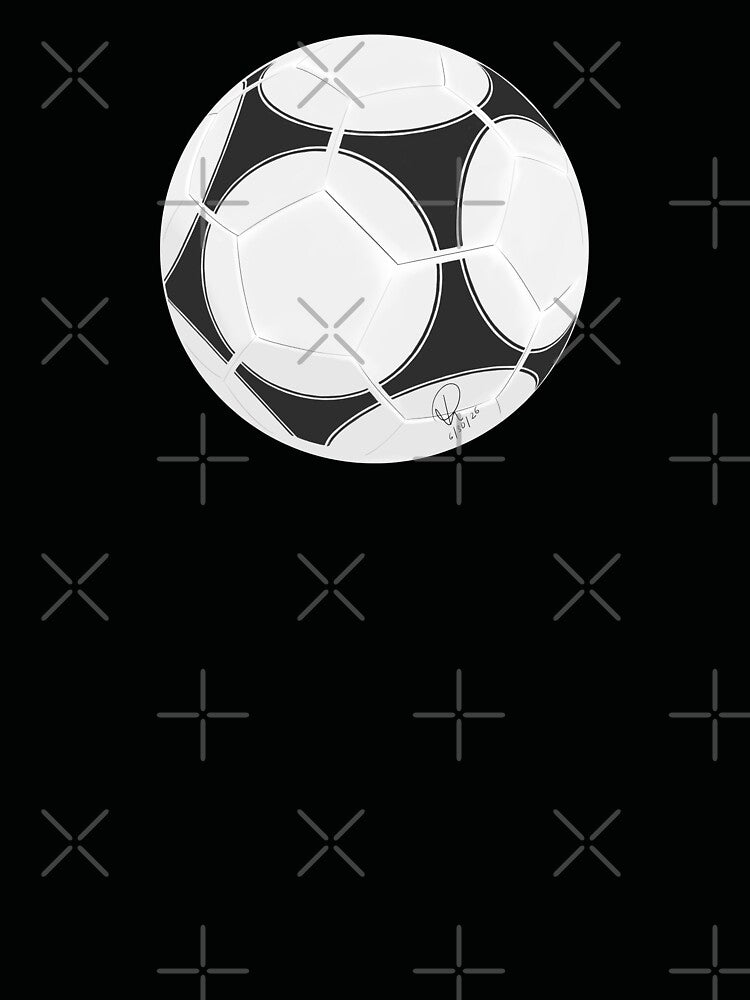 Black and White Hand Drawn Soccer Ball Graphic by Rhapsodic1290