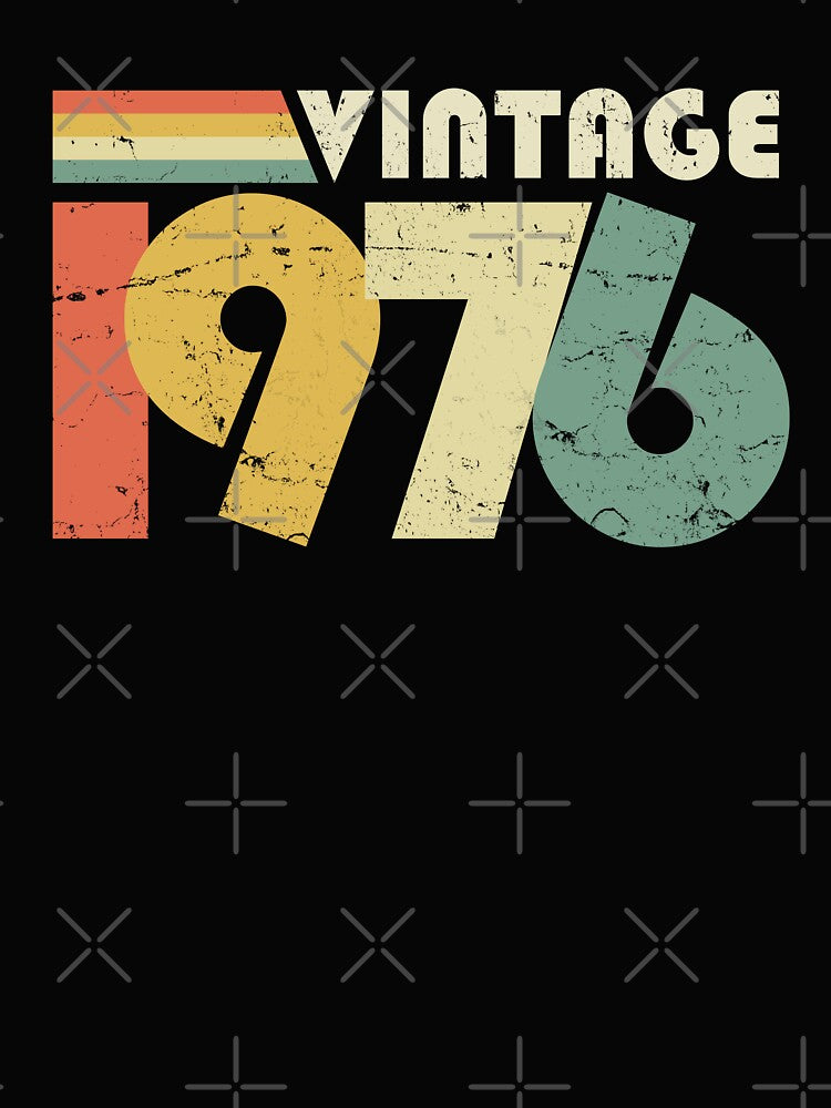 Vintage 1976, 50th Birthday Gift Distressed Design by RicardoTito