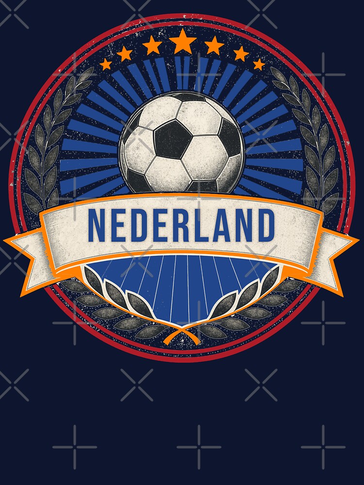 Netherlands Vintage Soccer Crest — Retro Nederland Football Badge Fan Emblem by icemanphotos