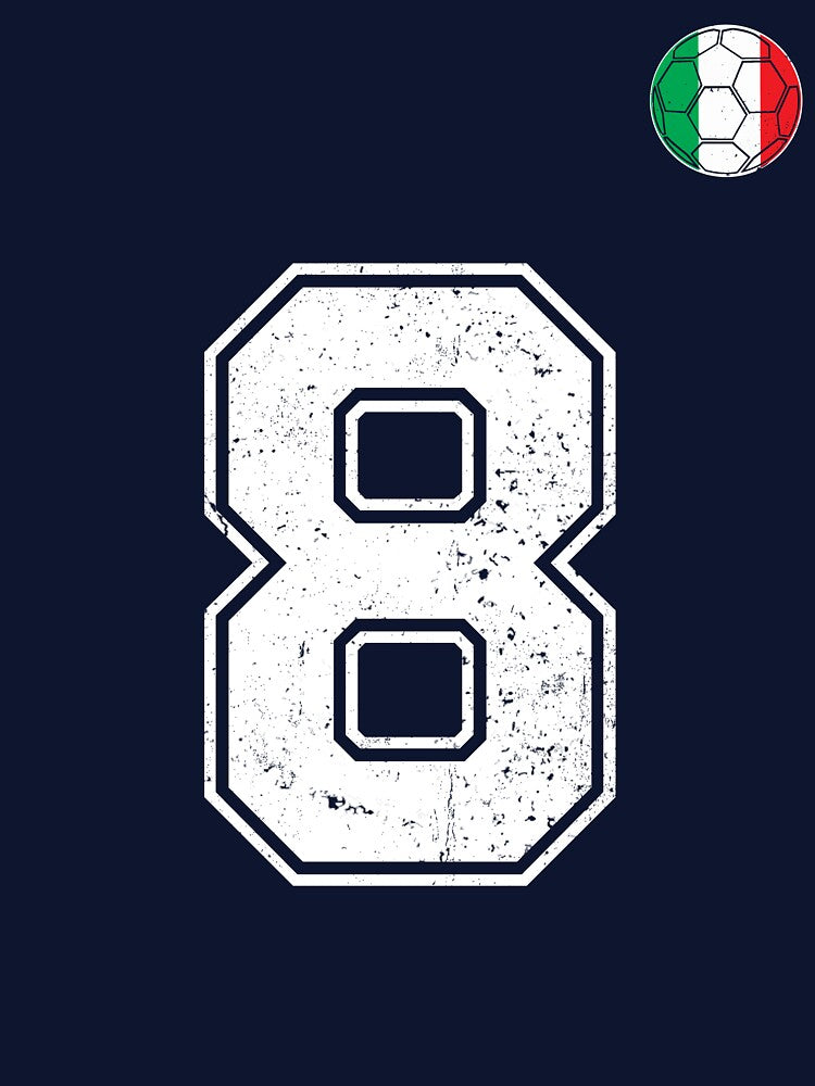 Italy Soccer Number 8 Vintage Sports Fan by RoyesButler