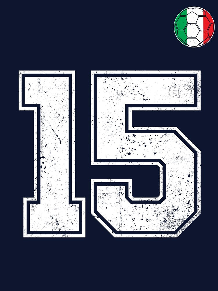Italy Soccer Number 15 Vintage Sports Fan by RoyesButler