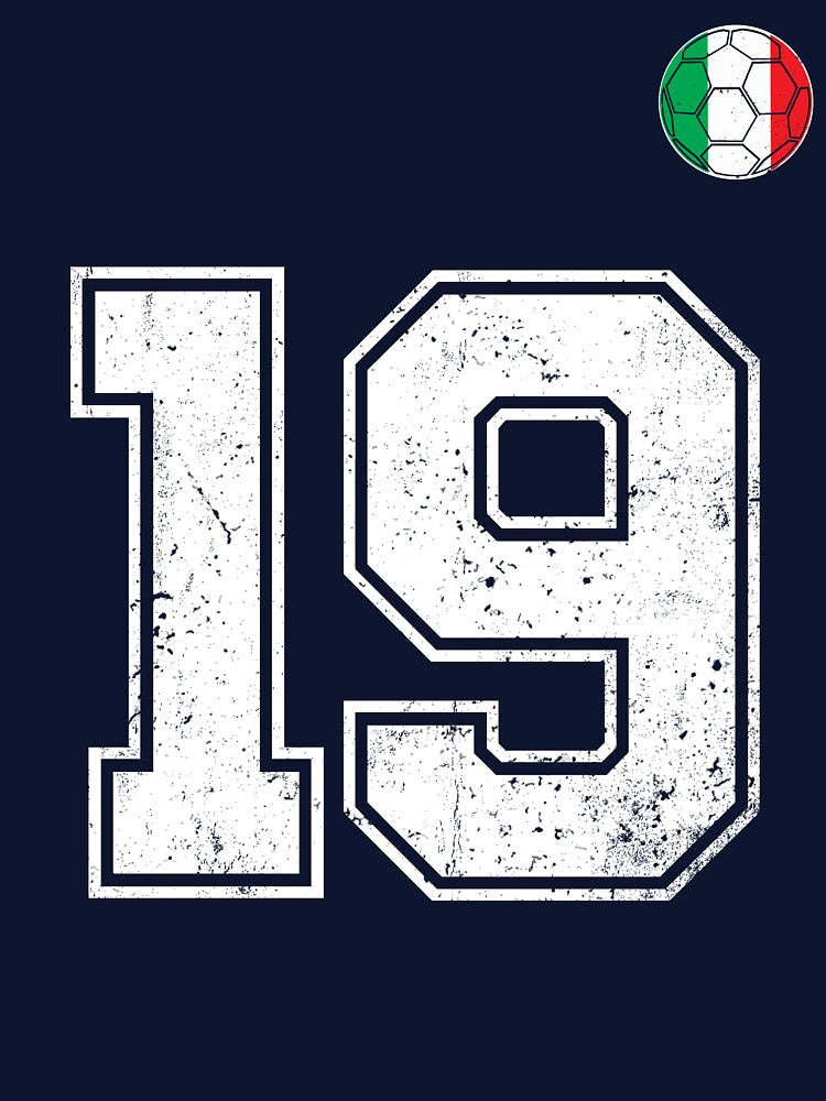 Italy Soccer Number 19 Vintage Sports Fan by RoyesButler