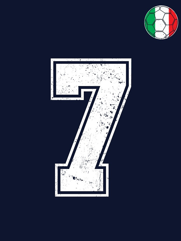 Italy Soccer Number 7 Vintage Sports Fan by RoyesButler