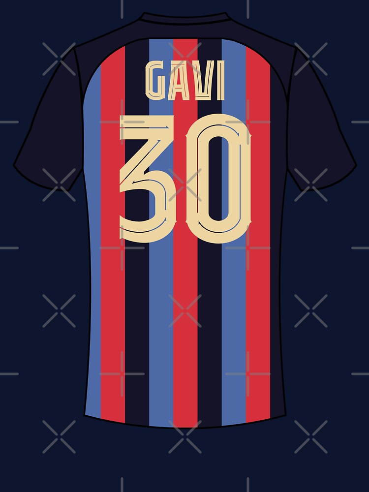 Gavi barcelona football jersey number 30 by Justtrendytees