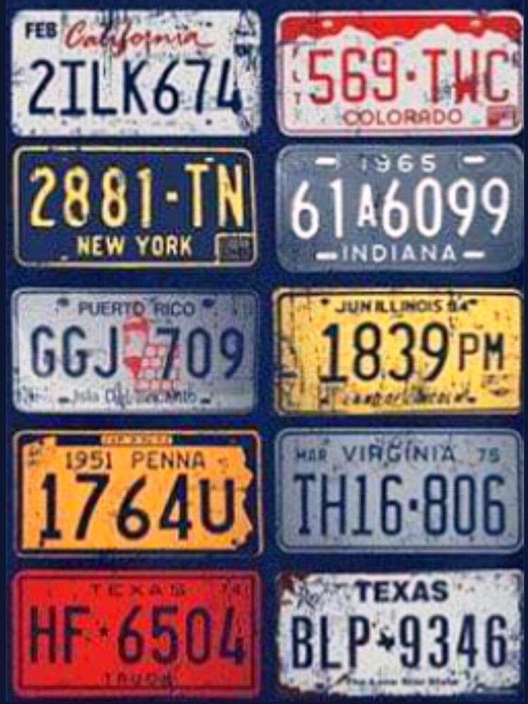 Registration number plate style T-shirt by storeInsight