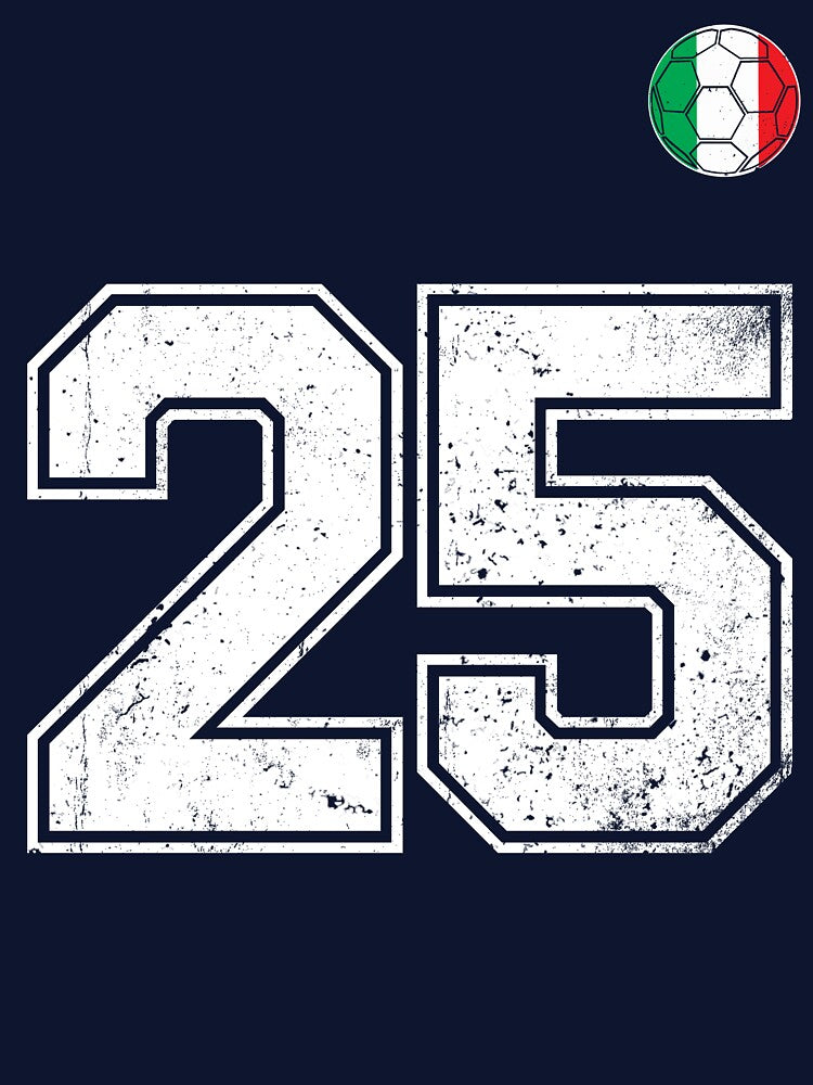 Italy Soccer Number 25 Vintage Sports Fan by RoyesButler