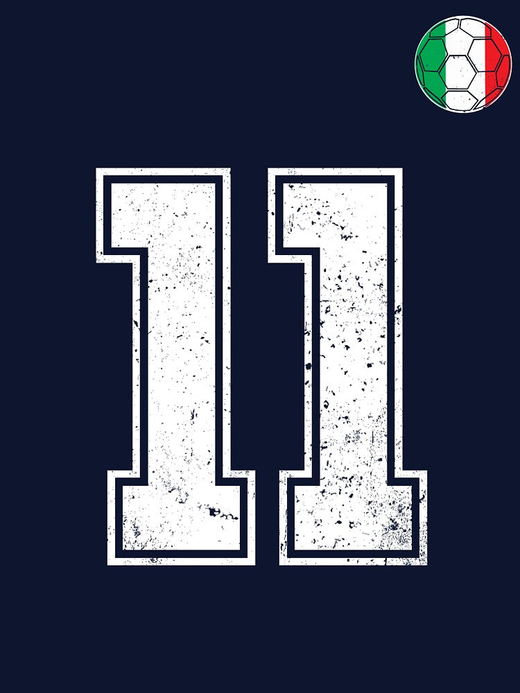Italy Soccer Number 11 Vintage Sports Fan by RoyesButler