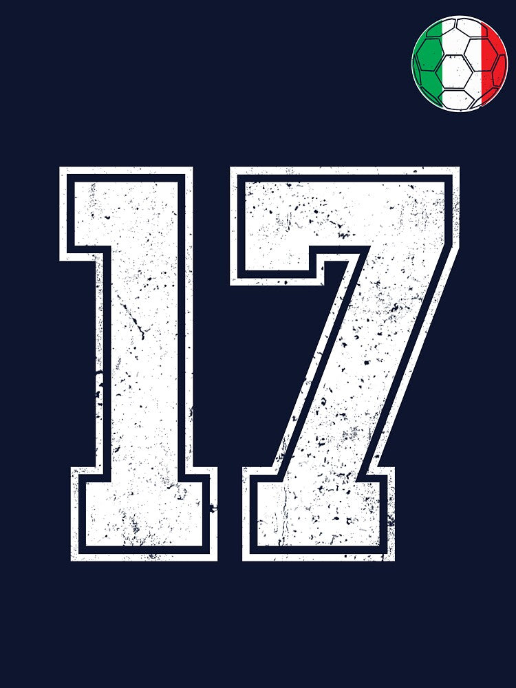 Italy Soccer Number 17 Vintage Sports Fan by RoyesButler