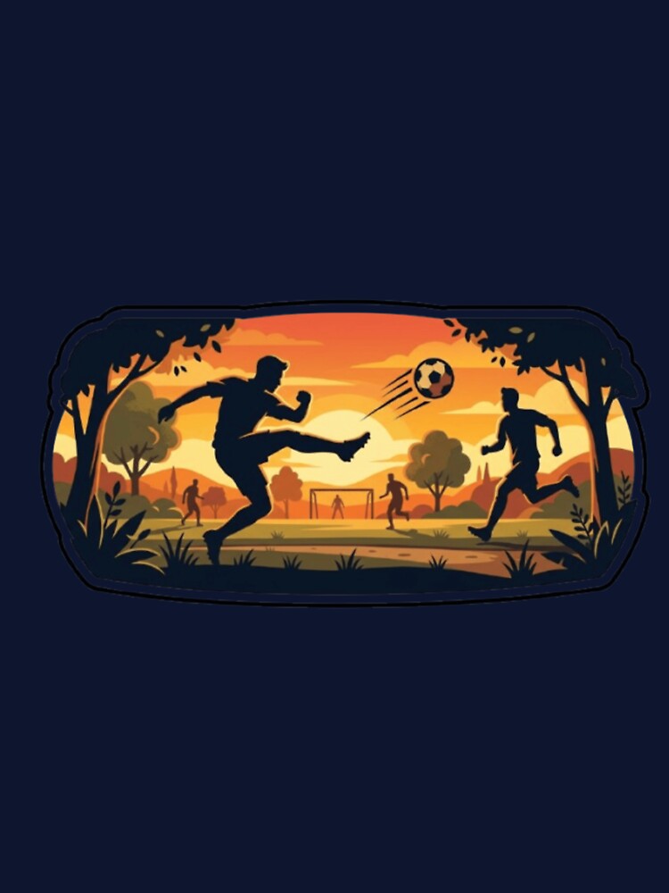 Retro Sunset Football Silhouette Sticker by abdelski