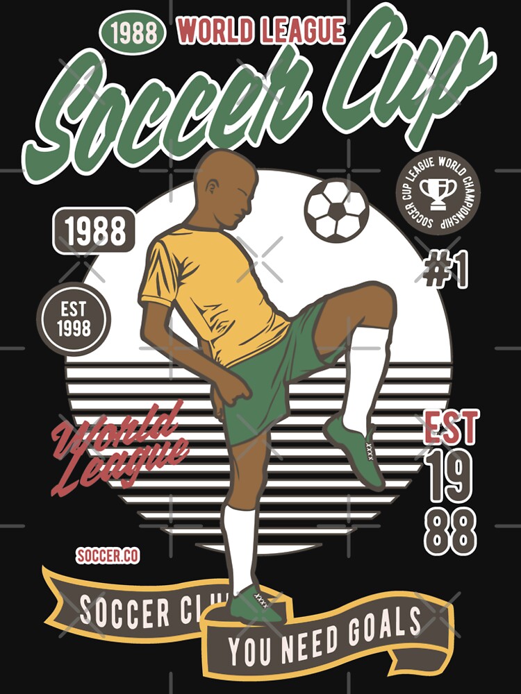 Soccer Cup World League, Vintage Soccer T Shirt Design by Sunnyhova