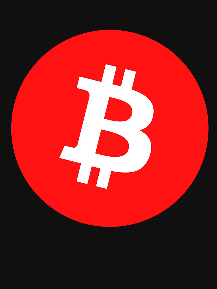 Bitcoin Official Logo (Red) Large Crypto Long Sleeve T-Shirt by Rainwater Merch