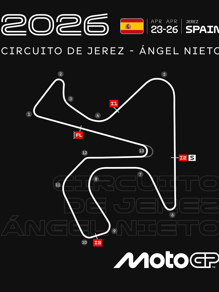 MotoGP Circuit Map Spain - 2026 - Circuito de Jerez - Ángel Nieto by Stotee