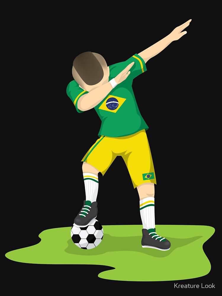 Dabbing Brazilian Soccer| soccer player gift | soccer coach gift | team soccer gifts | soccer gifts for him | soccer shirts | soccer gift ideas | futbol | soccer shirts for her by Kreature Look