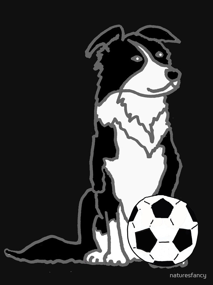 Funny Border Collie dog Playing Soccer by Nature's Fancy