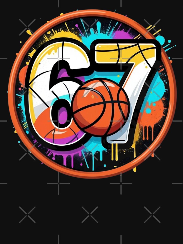 Funny Six Seven 67 Meme Gen Alpha 67 Basketball for Kids by GrumpySableye